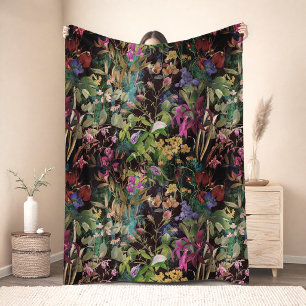 Süße Blumenblätter bunt Fleecedecke