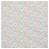 Süße Blumenblätter in Grau | Gewebe Stoff (Muster)