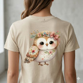 Süße Blumeneule mit Schleife T-Shirt