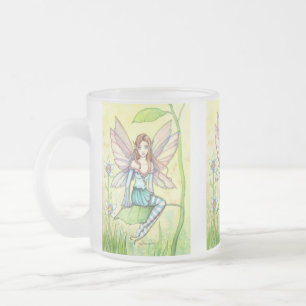 Süße Blumenfee Fantasy-Kunst Mattglastasse