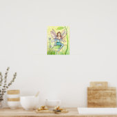Süße Blumenfee Fantasy-Kunst Poster (Küche)