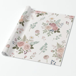 Süße Blumengeschenkverpackung – Reizendes Blumenmu Geschenkpapier
