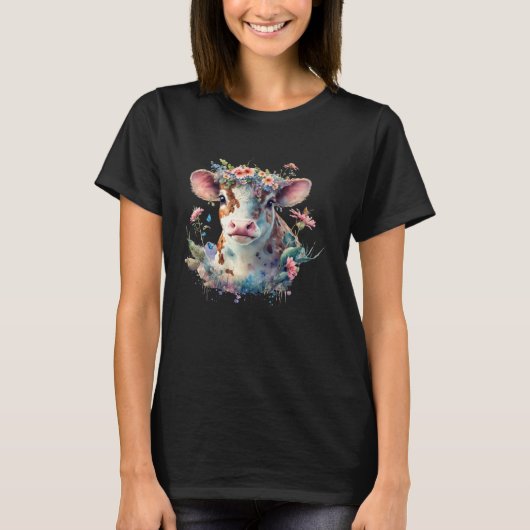 Süße Blumenkuh T-Shirt (Vorderseite)