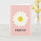 Süße Blumige Freundschafts Karte (Gelbe Blume)