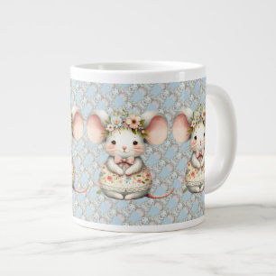 Süße Blumige Mauskleidung Blumenkrone Jumbo-Tasse