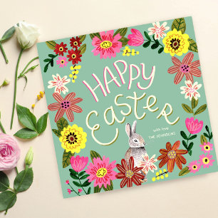 Süße blumige Ostern Feiertagskarte