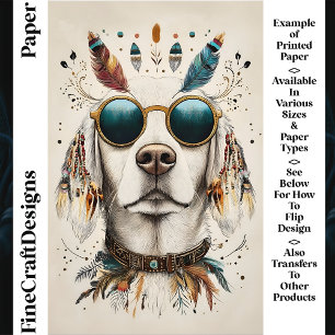 Süße Boho-Chic-Labrador-Hund CK8 Scrapbook-Papier