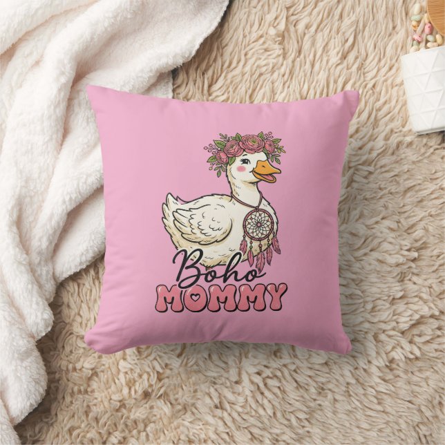 Süße Boho-Gans-Mama Kissen (Decke)
