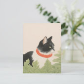 Süße Boho-Katze Postkarte (Stehend Vorderseite)