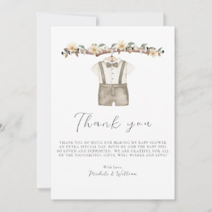 Süße Boho-Kleidung Baby Shower Dankeskarten Dankeskarte
