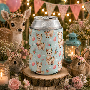 Süße Boho-Lama Dosenkühler