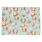 Süße Boho-Lama-Großpackung Große Geschenktüte (Vorderseite)