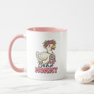 Süße Boho-Mama-Wortkunstgans Tasse