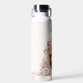Süße Boho-Pferd Mädchen personalisierter Name Trinkflasche (Vorne)