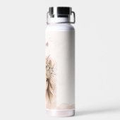 Süße Boho-Pferd Mädchen personalisierter Name Trinkflasche (Rückseite)