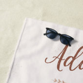 Süße Boho-Pferd Personalisierter Name Mädchen Strandtuch (Beispiel)