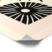 Süße Boho Retro-Sonne Bunt Poster (Ecke)