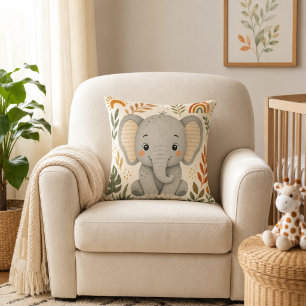 Süße Boho-Safari-Elefanten-Kinderzimmer-Dekoration Kissen