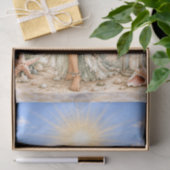 Süße Boho-Stil Mädchen Strand Szene Decoupage Seidenpapier (Geschenk)