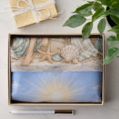 Süße Boho-Stil Mädchen-Strand-Szene-Decoupage  Seidenpapier (Geschenk)