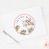 Süße Boho-Tier-Geburtstagsfeier Runder Aufkleber (Umschlag)