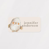 Süße Boho-Tiere Mädchen Kinder Wasserfarben Name Etiketten (Design 1)