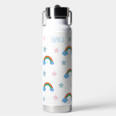 Süße Boho-Whimsical-Regenbogen-Mädchen Trinkflasche (Vorderseite)