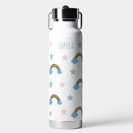 Süße Boho-Whimsical-Regenbogen-Mädchen Trinkflasche