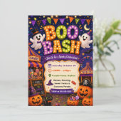 Süße Boo-Bash-Grusel-Feier Einladung (Stehend Vorderseite)