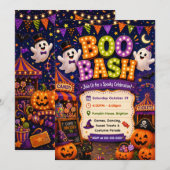 Süße Boo-Bash-Grusel-Feier Einladung (Vorne/Hinten)
