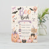 Süße Boo-Bash-Halloween-Party Einladung (Stehend Vorderseite)
