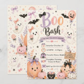 Süße Boo-Bash-Halloween-Party Einladung (Vorne/Hinten)