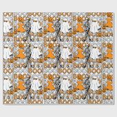 Süße Boo-Crew-Halloween-Freunde Geschenkpapier (Flach)