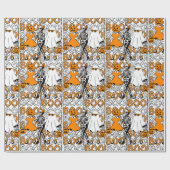 Süße Boo-Crew-Halloween-Freunde Geschenkpapier (Flach)