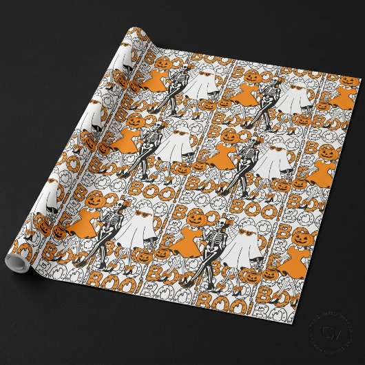 Süße Boo-Crew-Halloween-Freunde Geschenkpapier