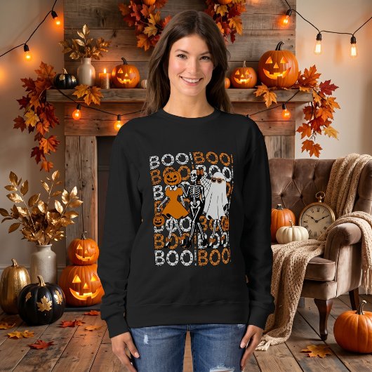 Süße Boo-Crew-Halloween-Freunde Sweatshirt