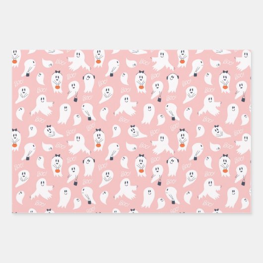 Süsse Boo Halloween Geschenkpapier Set (Vorderseite 2)