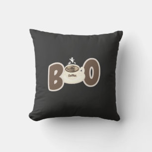 Süße Boo-Kaffee-Halloween Kissen