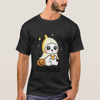Süße Boonana-Geister-Banane Lustiger Halloween-Kos T-Shirt
