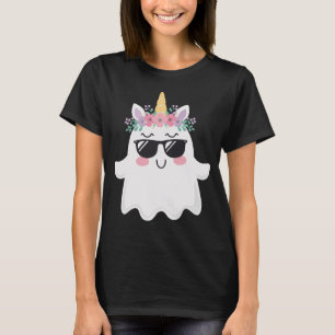 Süße Boonicorn Halloween Einhorn Boo Geist Mädchen T-Shirt