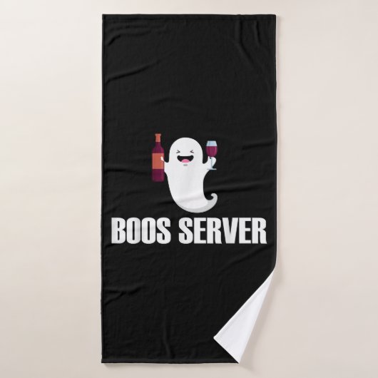 Süße Boos-Server-Barkeeper-Kellnerin-Halloween Badehandtuch (Badehandtuch)