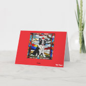 Süße Border Collie Weihnachtsplätzchen Karte (Rückseite)