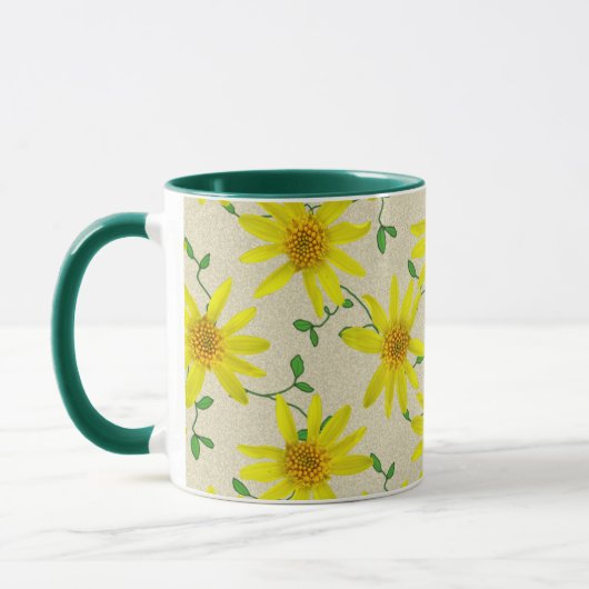 Süße botanische gelbe Wildblume Tasse (Links)