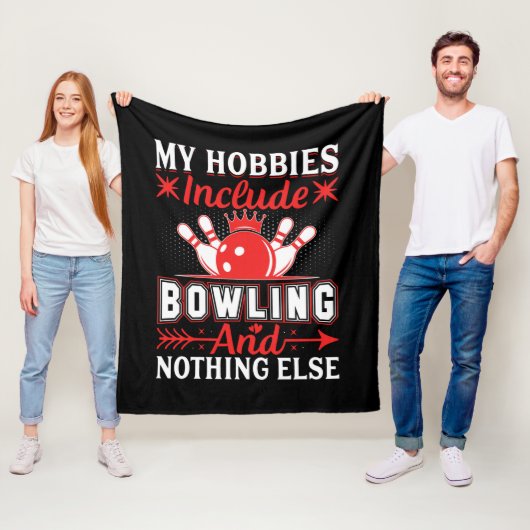 Süße Bowling-Hobby-Wortkunst Fleecedecke (Beispiel)