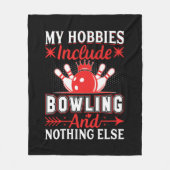 Süße Bowling-Hobby-Wortkunst Fleecedecke (Vorderseite)