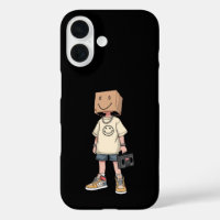 Süße Box-Head-Boy-Streetwear-Ästhetik-iPhone-Hülle