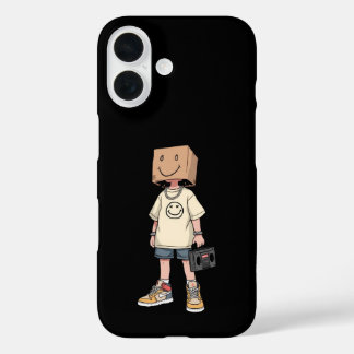 Süße Box-Head-Boy-Streetwear-Ästhetik-iPhone-Hülle iPhone 16 Hülle