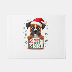 Süße Boxer-Hund-Hund Weihnachten Schön Habe mein B Fußmatte