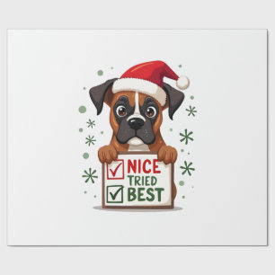 Süße Boxer-Hund-Hund-Weihnachten Schön Habe mein B Geschenkpapier