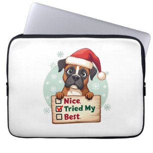Süße Boxer-Hund-Hund Weihnachten Schön Habe mein B Laptopschutzhülle